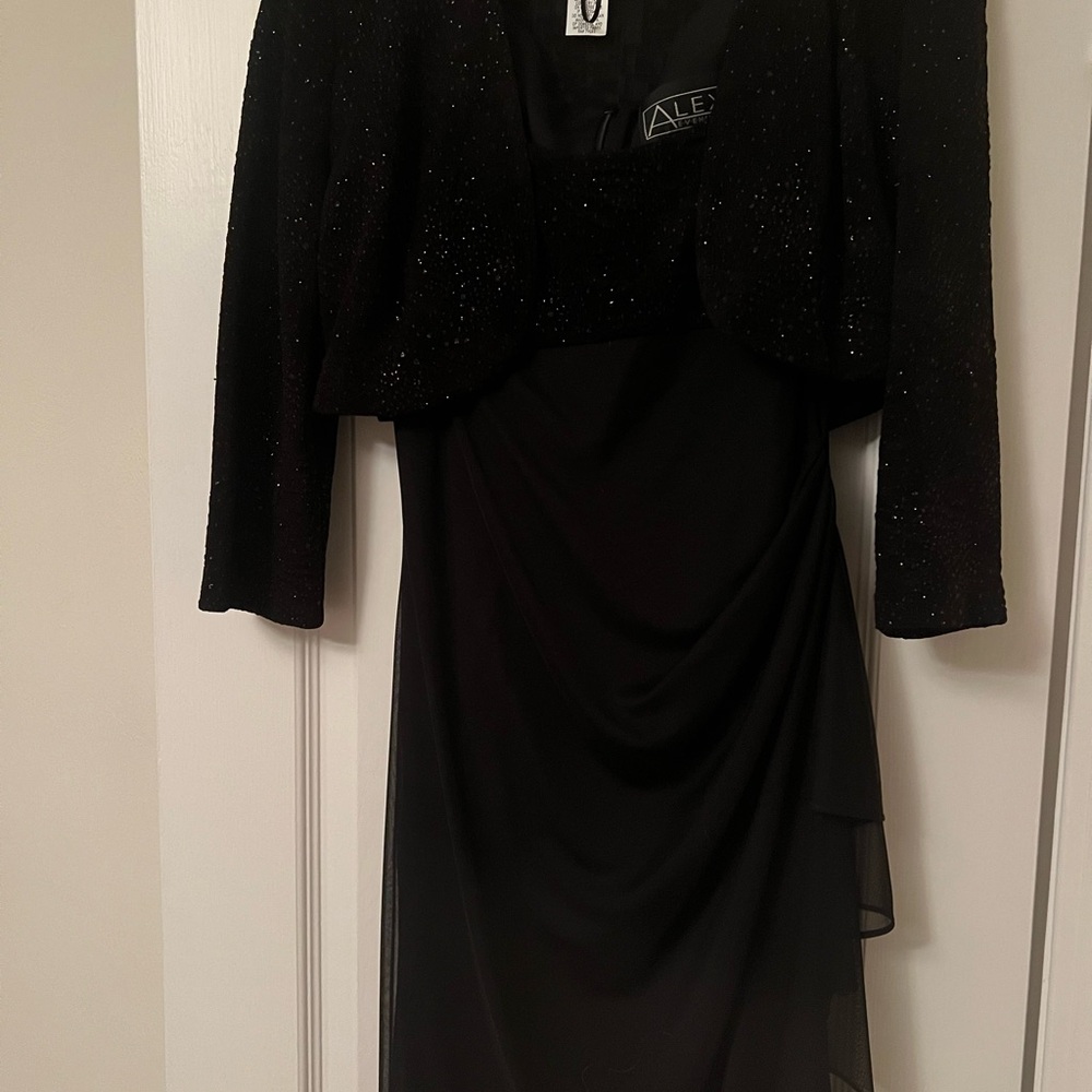 Alex Evenings black sleeveless dress with short jacket